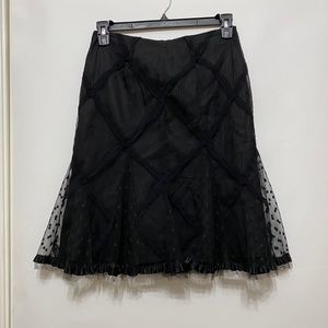Black Sheer Skirt with Lining